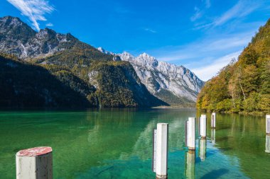 Knigssee 'nin güzel manzarası - Schnau, Almanya