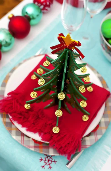 Natal e decoração de mesa de Ano Novo — Fotografia de Stock