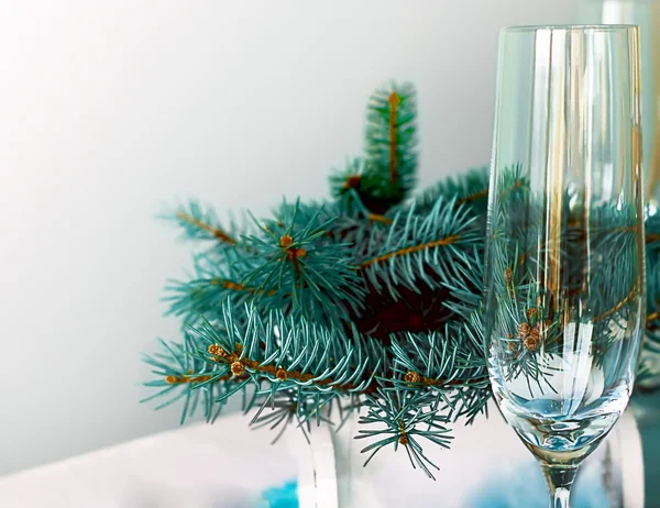 Weihnachten und Neujahr Tischdekoration mit Engel Stockbild