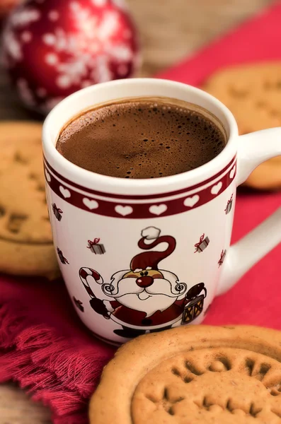 Coffee and gingerbread cookies — Stock Photo, Image