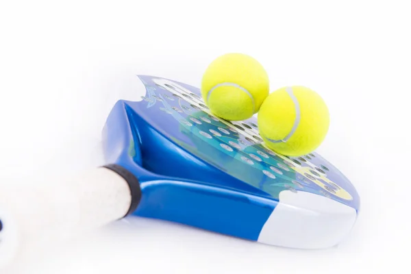 Wit en blauw racket peddel — Stockfoto