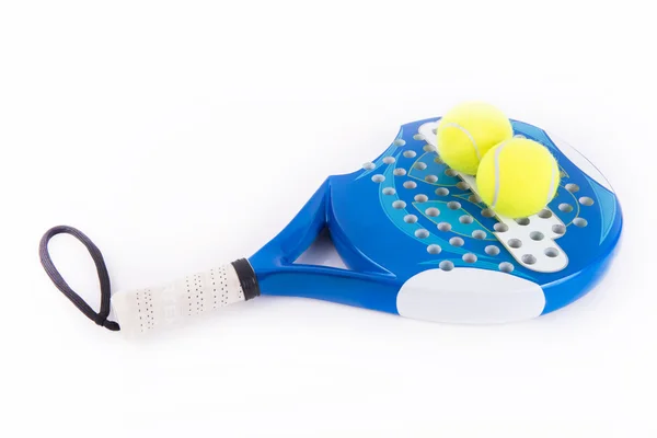 White and blue racket paddle Royalty Free Stock Images