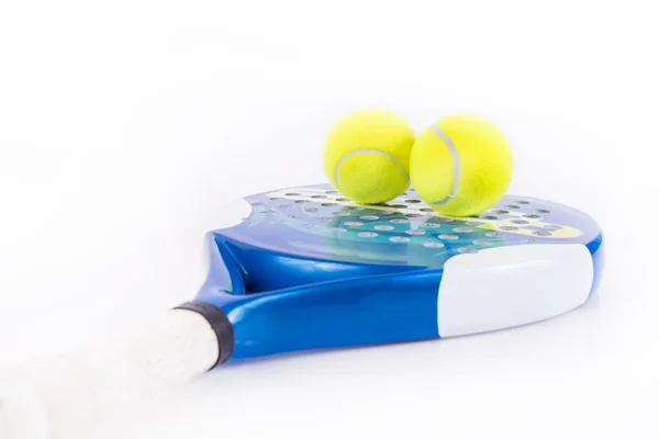 White and blue racket paddle Royalty Free Stock Photos