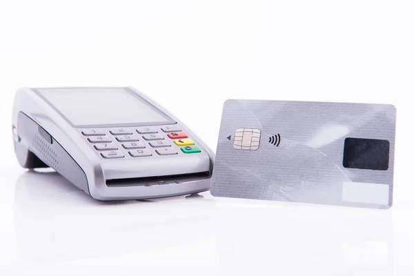 Kredi kartı ile Terminal iş — Stok fotoğraf