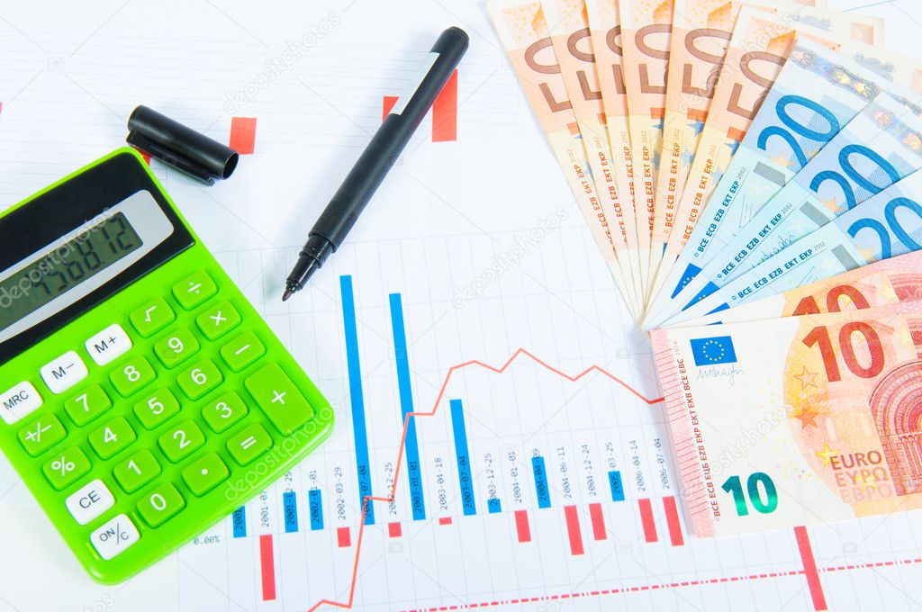 Forex Graphs With Calculator And Money Stock Photo C Daniel Mr - 