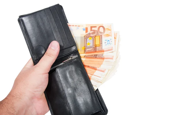 Billetes de 50 euros en un maletín —  Fotos de Stock