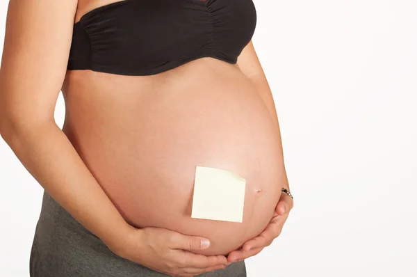 Pregnant woman withposit — Stock Photo, Image