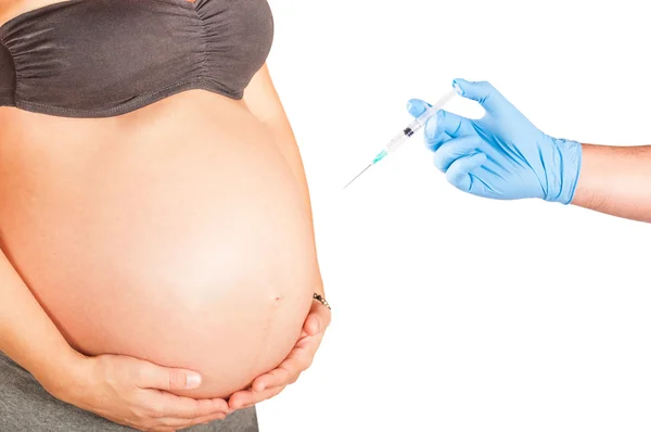 Vaccinare donna incinta — Foto Stock