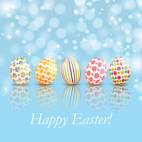 Arka plan ile renkli Paskalya yumurtaları — Stok Vektör