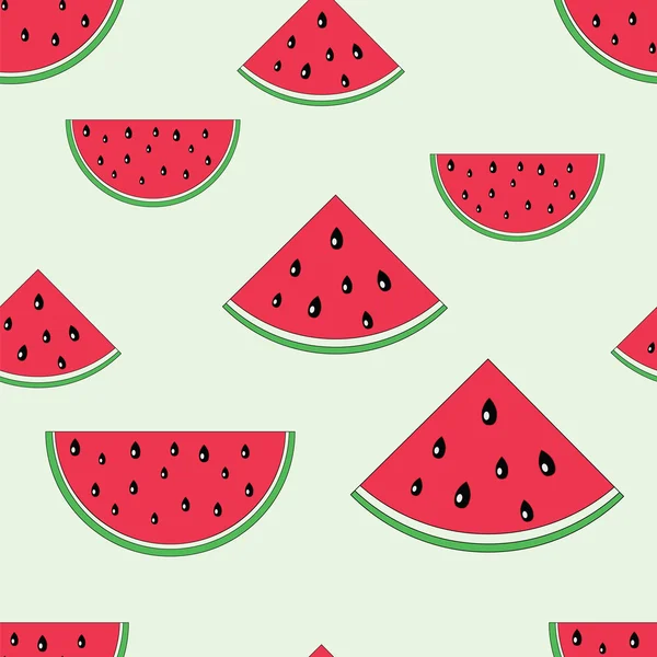 Vattenmelon sömlöst mönster — Stock vektor