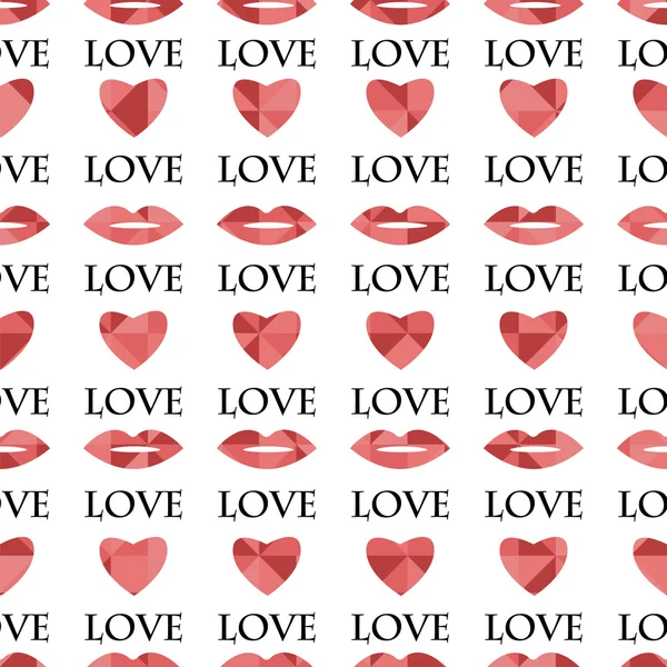 Seamless pattern with hearts for Valentine's Day — Stock Vector