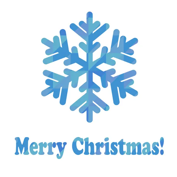 Nuovo anno e design natalizio con fiocco di neve — Vettoriale Stock