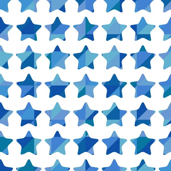 Modello senza cuciture di stelle blu — Vettoriale Stock