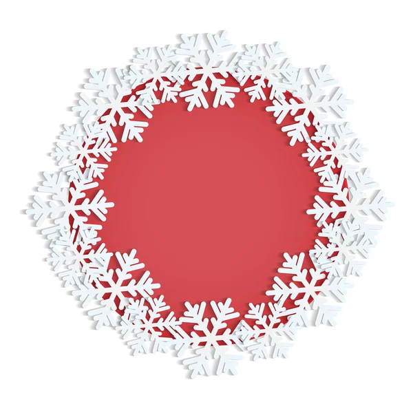 Frame decorated with snowflakes with place for your text — Stock Vector