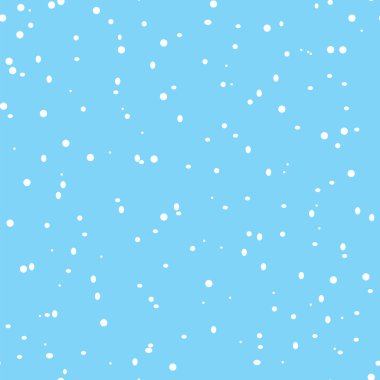 Mavi zemin üzerinde kar taneleri düşen kusursuz desen