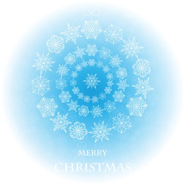 Arka plan Christmas dekorasyon kar tanesi ile