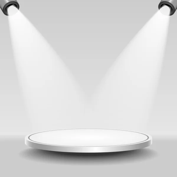 Stüdyo ile bir podyum ve sahne ışıkları