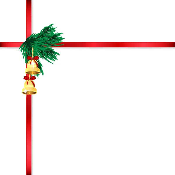 Fondo de Navidad y Año Nuevo con Árbol de Navidad y Cristo — Vector de stock