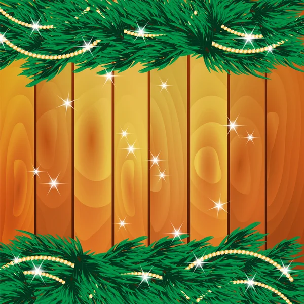 Nouvel An et conception de Noël avec arbre de Noël et Noël — Image vectorielle