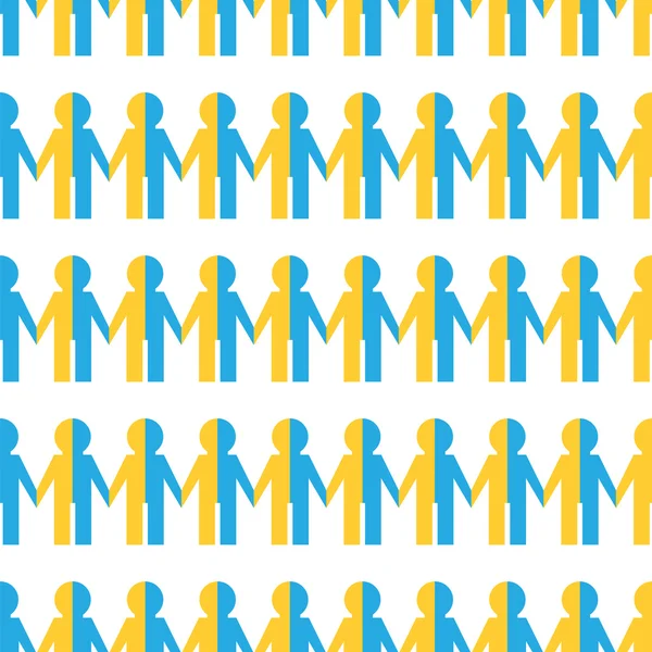 Bayrak U renklerde boyanmış kişi ile Seamless Modeli