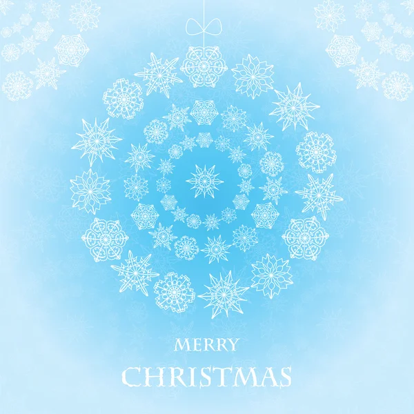 Abstract background with Christmas decorations of snowflake — Stock Vector