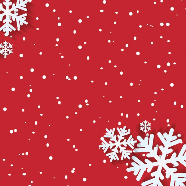 Fundo para o Natal e Ano Novo com flocos de neve — Vetor de Stock