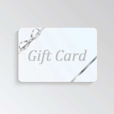 Hediye kartı gümüş yay ile