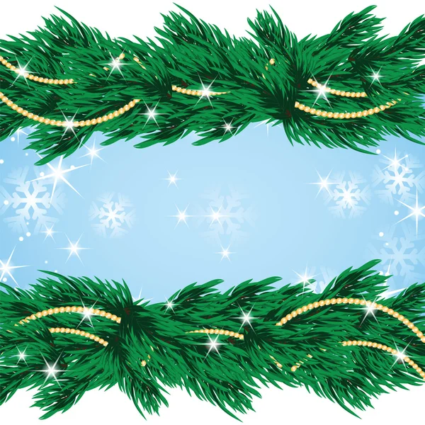 Nyttårs- og julemønster med juletre og jul – stockvektor