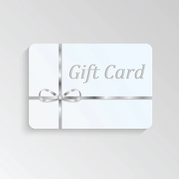 Hediye kartı gümüş yay ile