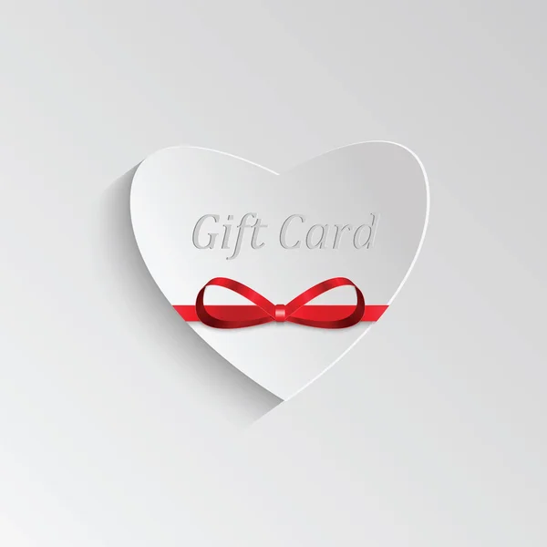 Carte cadeau en forme de coeur pour la Saint-Valentin — Image vectorielle
