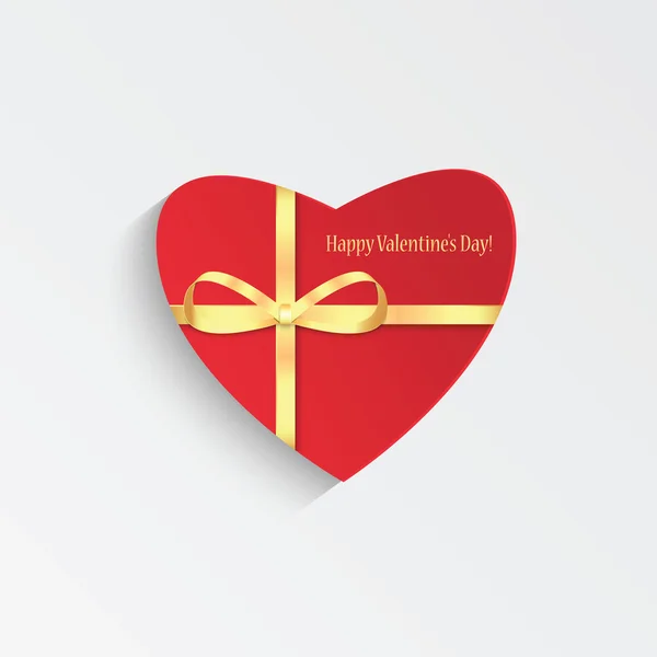 Tarjeta de regalo en forma de corazón para el día de San Valentín — Vector de stock