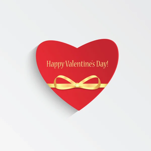 Giftcard in de vorm van hart voor Valentijnsdag — Stockvector