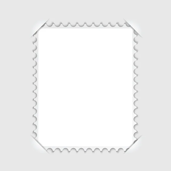 Cadre de timbre vierge Isolé sur fond blanc — Image vectorielle