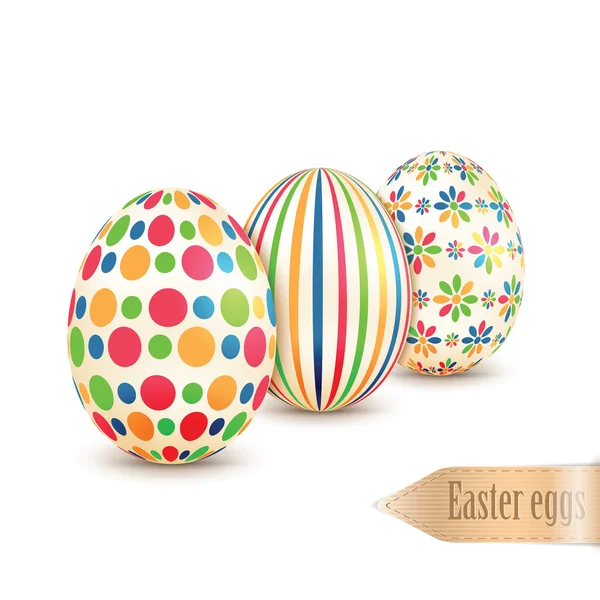 Velikonoční vejce izolované na bílém pozadí — Stockový vektor