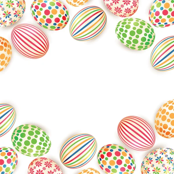 Huevos de Pascua aislados sobre fondo blanco — Vector de stock