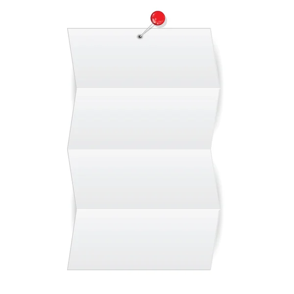 Libretto di carta vuoto isolato su sfondo bianco — Vettoriale Stock