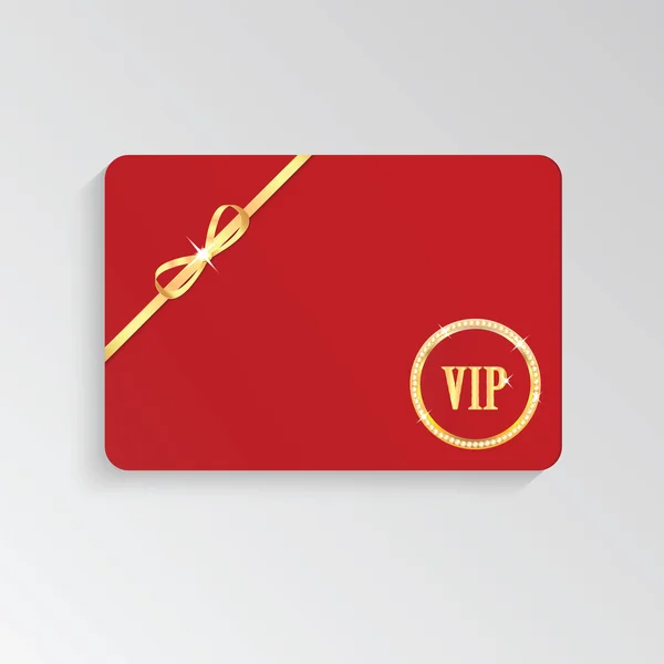 Parlak harfler ve kurdele ile altın Vip kart