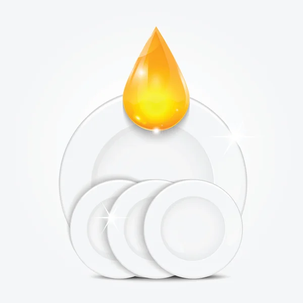 Temiz yemekler ve sarı damla