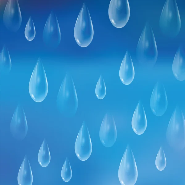 Fondo con gotas de lluvia — Vector de stock