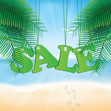 vektör soyut yaz Satılık poster plaj arka plan