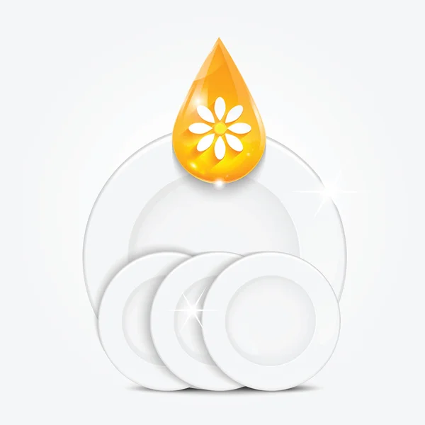 Temiz yemekler ve sarı damla