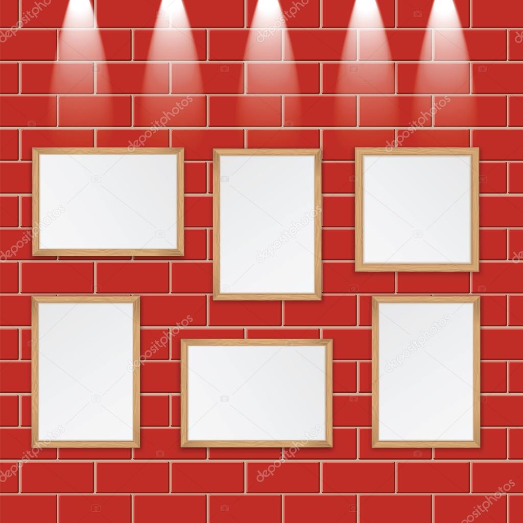 Art gallery and spotlights with place for your design Stock Vector Image by ©natashapetrova