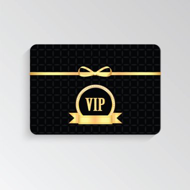 Altın harfleri ve kurdele ile Vip kart