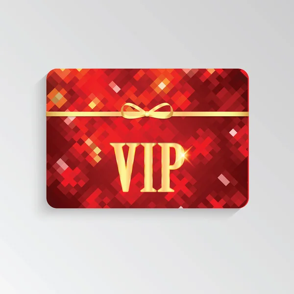 Cartões VIP com letras douradas e fita — Vetor de Stock