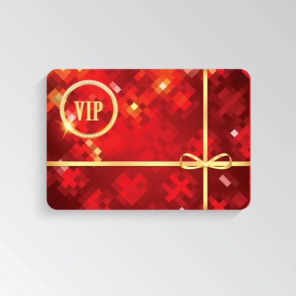 VIP-карты с золотыми буквами и лентой — стоковый вектор