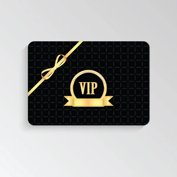 VIP cards with gold letters and ribbon — Stock Vector