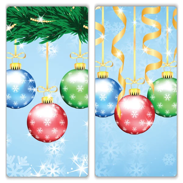 Christmas and New Year banners — Stock Vector