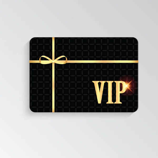 VIP-kaarten met gouden letters en lint — Stockvector
