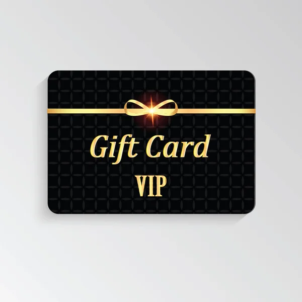VIP-карти з золотими літерами та стрічкою — стоковий вектор