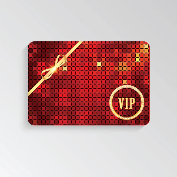 Tarjetas VIP con letras doradas y cinta — Vector de stock